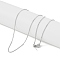 Brass Cable Chain Necklaces, Platinum, 19.09 inch(485mm), Pendant: 5.7x3.8x3.4mm