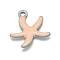 304 Stainless Steel Enamel Charms, Starfish Charms, PeachPuff, 11.5x10x2.5mm, Hole: 1mm