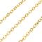 Brass Cable Chains, Cadmium Free & Nickel Free & Lead Free, Soldered, with Card Paper, Real 18K Gold Plated, 3.5x3x0.5mm, about 3.28 Feet(1m)/pc
