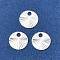 Brass Charms, Cadmium Free & Lead Free, 925 Sterling Silver Plated, Flat Round, 6x0.3mm, Hole: 1.2mm