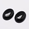 Oval Natural Dyed & Heated Black Agate Cabochons, 40x30x7mm