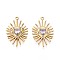 304 Stainless Steel Micro Pave Cubic Zirconia Pendants, Heart, Real 14K Gold Plated, 34x22.5x5mm, Hole: 1.6mm