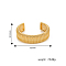 Elegant Stainless Steel Cuff Bangles for Women, Real 18K Gold Plated