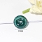 Handmade Lampwork Pendants, Anti Leaking Perfume Bottle Pendant, Jade Donut Shape Charm, Teal, 20x20mm