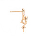 Серьги из латуни с микропейвом и прозрачным фианитом KK-T062-231G-NF-4
