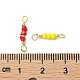 3 подвеска-соединитель из граненых стеклянных бусин KK-D044-05G-4