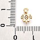 Латунные микропаве прозрачные подвески с фианитом KK-T075-51G-3