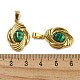 Синтетического малахита подвески STAS-U024-15G-07-3
