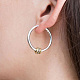 Двухцветные серьги-кольца из нержавеющей стали OV6952-2