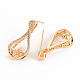 Серьги из латуни с микропейвом и прозрачным фианитом KK-S356-254-NF-2