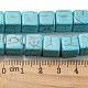 Окрашенные синтетические бирюзовые бусы нити G-G075-B02-01-5