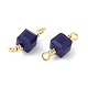 Стеклянные граненые кубические соединители подвески KK-C097-10G-02-2