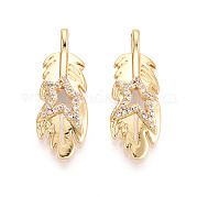 Подвески из латуни с прозрачным фианитом KK-T074-93B-G