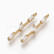 Латунные подвески с фианитами ZIRC-Q021-026G-NF