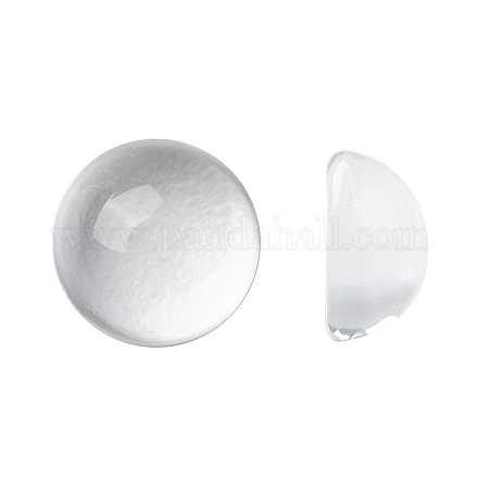 Прозрачный полукруглый стеклянные кабошоны GGLA-R027-10mm-1