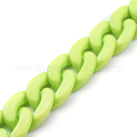 Непрозрачные акриловые цепочки ручной работы AJEW-JB00564-04-1