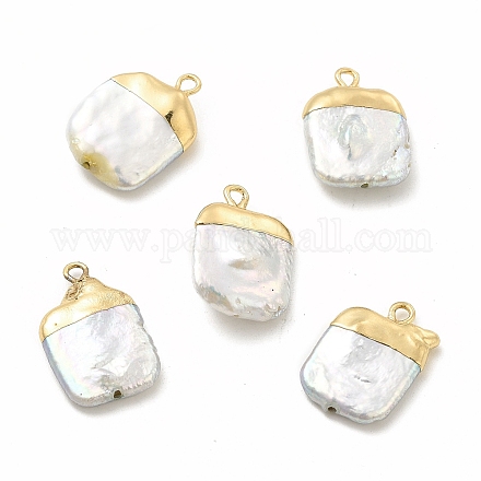 Барочные подвески из натурального жемчуга кеши PEAR-P004-18KCG-1