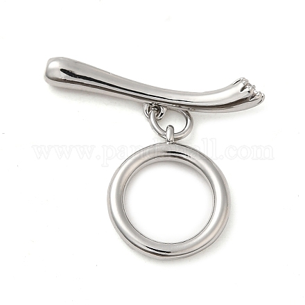 Латунные застежки-тоггл из прозрачного кубического циркония KK-M270-01P-1