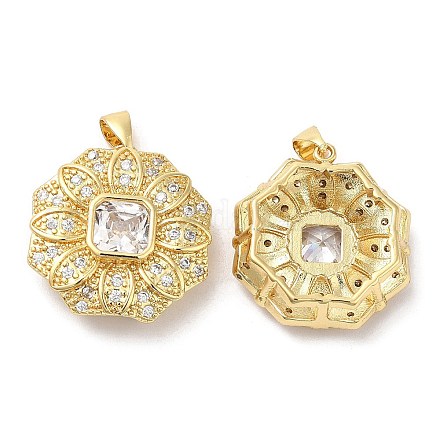 Латунные микро проложить кубического циркония подвески KK-M249-23G-1