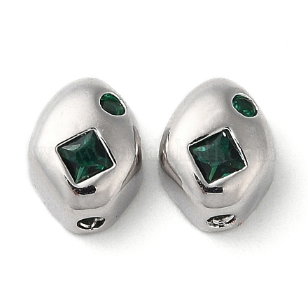 Настоящие латунные бусины с платиновым покрытием KK-F862-18P-03-1