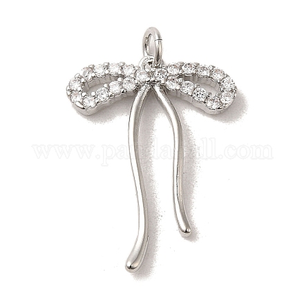 Латунные микропаве прозрачные подвески с фианитом KK-R155-01P-1