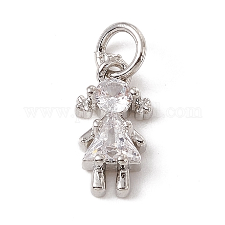 Латунные микро проложить кубического циркония подвески ZIRC-F132-22P-1