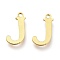 PVD Vacuum Plating  304 Stainless Steel Charms, Laser Cut, Alphabet, Golden, Letter.J, 12x6.5x0.8mm, Hole: 1mm