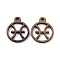 Walnut Wood Laser Cut Pendants, Hollow Constellation Charms, Undyed, Pisces, 24x20x2.5mm, Hole: 2.4mm