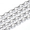 Brass Chains, Rectangle Link Chains, Unwelded, Cadmium Free & Nickel Free & Lead Free, with Spool, Platinum, Rectangle: 6.5x4.6x1mm, Link: 5.8x2.5x1.2mm, about 16.4 Feet(5m)/roll