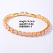 Hip-hop Brass Micro Cubic Zirconia Link Chain Bracelets for Men and Women, Pink, 7-5/8 inch(19.5cm)