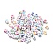 Opaque Acrylic Enamel Beads, Cube with Letter, Mixed Color, 4.5~5x4.5~5x4.5~5mm, Hole: 2.5mm, about 7142pcs/500g