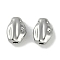 Brass Beads, Cadmium Free & Nickel Free & Lead Free, Rhombus, Platinum, 8x6x3.5mm, Hole: 1.2mm
