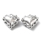 Rack Plating Brass Micro Pave Cubic Zirconia Pendants, Heart Charm, Real Platinum Plated, 9x10x5mm, Hole: 1mm