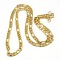 Trendy Men's 201 Stainless Steel Mother-Son Chain Necklaces, with Lobster Claw Clasps, Golden, 23.22 inch(59cm)