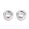 Tarnish Resistant 304 Stainless Steel Spring Gate Rings, O Rings, Stainless Steel Color, 6 Gauge, 18x4mm, Inner Diameter: 11mm
