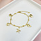 Stainless Steel Ocean Aniamls Charm Anklets, Golden, Sea Animals, 7-7/8 inch(200mm)