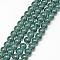 Baking Painted Glass Beads Strands, Imitation Opalite, Round, Dark Slate Gray, 8mm, Hole: 1.3~1.6mm, about 100pcs/strand, 31.4 inch