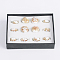 Ocean Style Flat Round Handmade Lampwork Beads, Tan, 20~21x9~11mm, Hole: 2mm, about 12pcs/box
