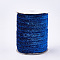 Glitter Sparkle Ribbon, Polyester & Nylon Ribbon, Blue, 3/8 inch(9.5~10mm), about 50yards/roll(45.72m/roll)