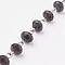 Handmade Beaded Chains, Unwelded, with Labradorite and Iron Needle, 39.37 inch, 1m/strand