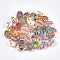 Printed Natural Cowrie Shell Beads, No Hole/Undrilled, Mixed Color, 17~23x13~17x6~8mm