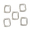 Non-Tarnish 304 Stainless Steel Linking Rings, Rectangle, Stainless Steel Color, 19.5x16x2mm, Inner Diameter: 9mm
