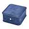 Velvet Bracelet Box, with Acrylic Pearl, Square, for Wedding, Jewelry Storage Case, Dark Blue, 3-3/4x3-3/4x1-7/8 inch(9.6x9.6x4.9cm)