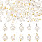 70Pcs 2 Colors Natural Cultured Freshwater Pearl Charms, with Platinum Tone Brass Ball Head pins, Oval, Mixed Color, 10~12x6.5~8x4~5.5mm, Hole: 2.3~2.6mm, 35pcs/color