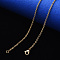 PVD Vacuum Plating 304 Stainless Steel Cable Chain Necklace, with Lobster Claw Clasp, Real 18K Gold Plated, 19.68 inch(50cm), Link: 2.5x2x0.5mm