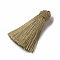 Nylon Tassel Pendants, Tan, 70~72x17~18mm, Hole: 3~4mm