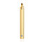 201 Stainless Steel Bar Tag Pendants, with Rhinestone, Rectangle, Crystal, Golden, 32x3x1.5mm, Hole: 3mm