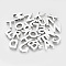 Tarnish Resistant 304 Stainless Steel Beads, Initial Letter, for Personalized Name Necklace Making, Random Mixed Letters, 13.5~17x6.5~18x3~3.5mm, Hole: 2mm