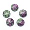 Natural Ruby in Zoisite Cabochons, Half Round, 12x5~6mm
