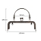 Alloy Kiss Lock Purse Frame Handle, for Coin Purse Making, Platinum, 180x145mm